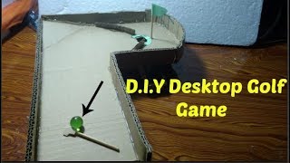 WOW!!! Amazing homemade Desktop Golf Game from Cardboard.