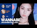 ITZY WANNABE Line Distribution Color ITZY WANNABE Line Distribution Color