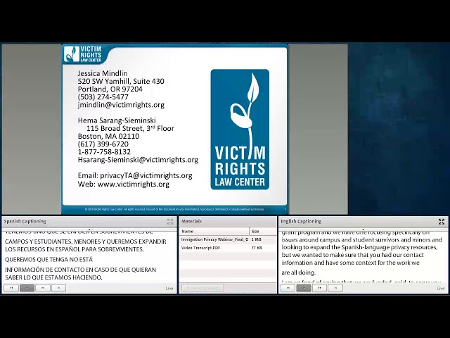 Privacy Considerations for Immigrant Survivors (August 2018)