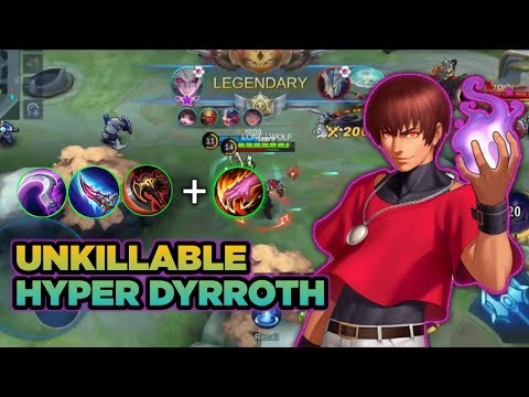 HYPER DYRROTH WITH DAMAGE BUILD | DYRROTH NO DEATH GAMEPLAY | MLBB