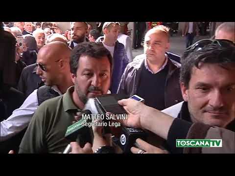 2019-05-04 PRATO - BAGNO DI FOLLA IN PIAZZA DEL COMUNE PER SALVINI