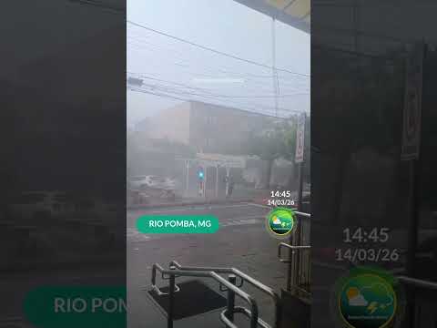 TEMPORAL ATINGE RIO POMBA MG