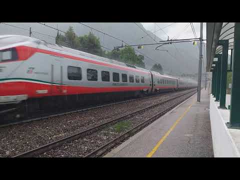 Etr  Frecciargento sotto la pioggia sulla Verona Brennero