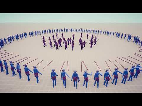 100x Spear Thrower vs 30x Squire - Totally Accurate Battle Simulator