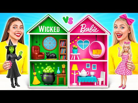 We Build Amazing Doll House | Barbie VS Wicked Challenge by Multi DO Girls