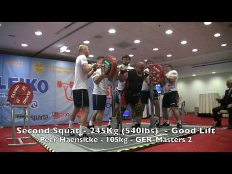 IPF 2016 Masters World Championship M2 105Kg Squats