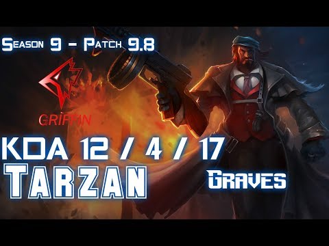 GRF Tarzan GRAVES vs XIN ZHAO Jungle - Patch 9.8 KR Ranked