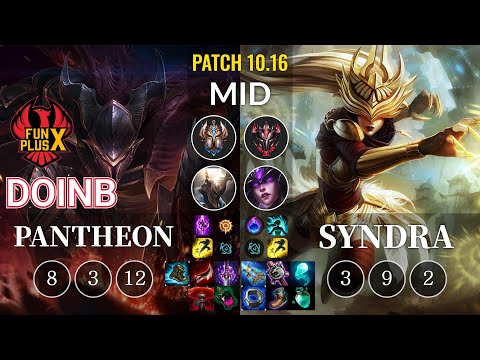 FPX Doinb Pantheon vs Syndra Mid - KR Patch 10.16