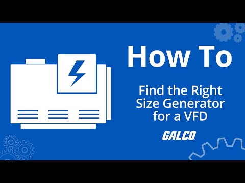 How To Find the Right Size Generator for a VFD | Galco