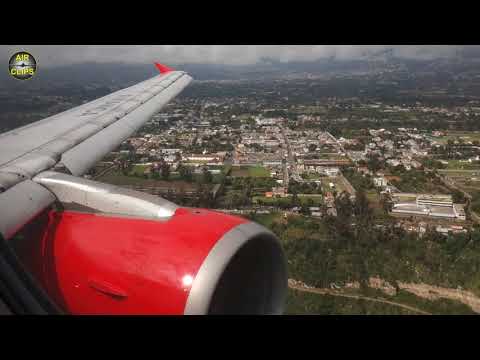 BREATHTAKING Valleys and low clouds during Quito approach, Avianca Airbus A319! [AirClips]