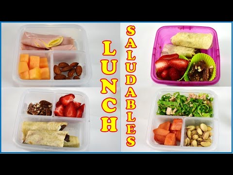 Desayuno saludable, lunch SALUDABLES para niños, trabajo o MERIENDA. Video