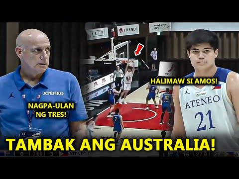 ATENEO TINAMBAKAN ANG AUSTRALIAN TEAM! Nagpa-ulan ng TRES | HALIMAW SI AMOS!