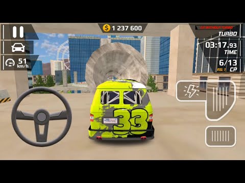 Smash Car Hit: Car Driving Simulator Stunts - Green Van 33 Driving - Android Gameplay Walkthrough