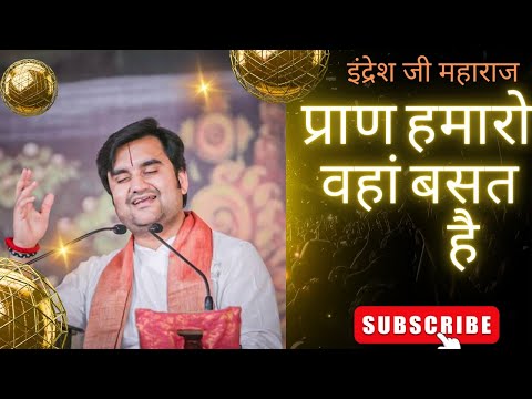 Pran hamaro waha basat hai | प्राण हमारो वहा बसत है|Shri Indresh upadhyay| Mai Bairagan #bhaktipath
