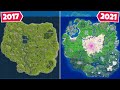 Evolution Of The Entire Fortnite Map 2017 2021