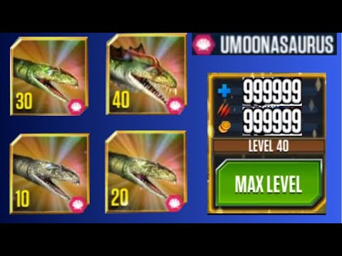How to make UMOONASAURUS to LVL 40 | Jurassic World The Game