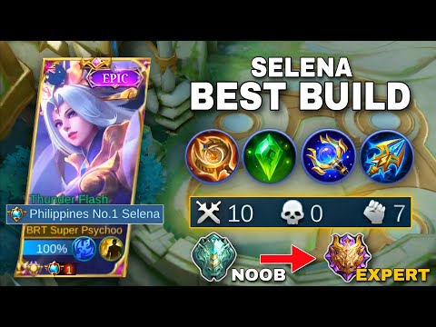 SELENA PERFECT GAMEPLAY + BEST BUILD = LEGENDARY 🔥 | SELENA ITEM BUILD - MLBB