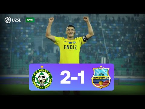 Superliga 23-tur. Neftchi - Bunyodkor bahsida kiritilgan gollar va xavfli vaziyatlar (Highlights)