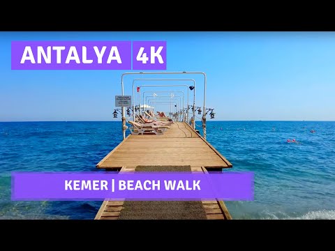 ANTALYA,Kemer Beach Walking Tour |2 October 2021|4k UHD 60fps