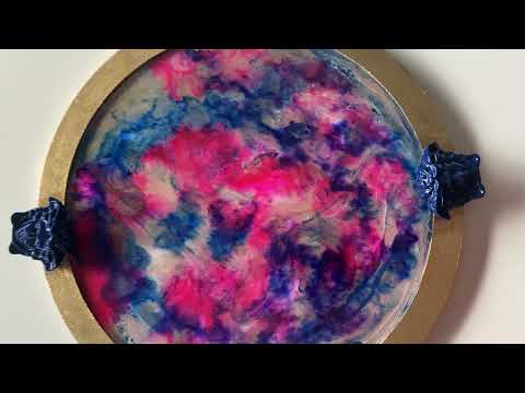 Fuchsia Medusa Resin Art Tray