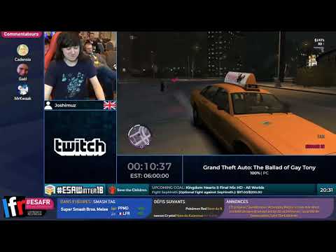 Grand Theft Auto: The Ballad of Gay Tony en 6:02:08 (100%) [ESAW18 Restream FR]