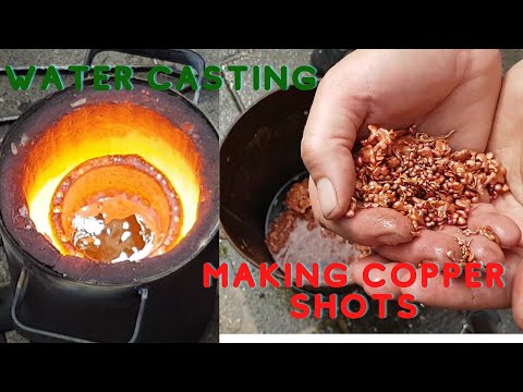 Making copper shots - Water casting - Devil Forge