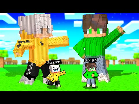 ZEYXON contro GIORGIO in una BATTAGLIA di COSTRUZIONE di STATUE in Minecraft!