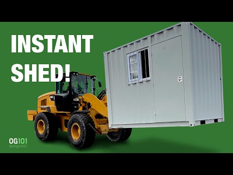 10ft Shipping Container = Instant Off Grid Shed!