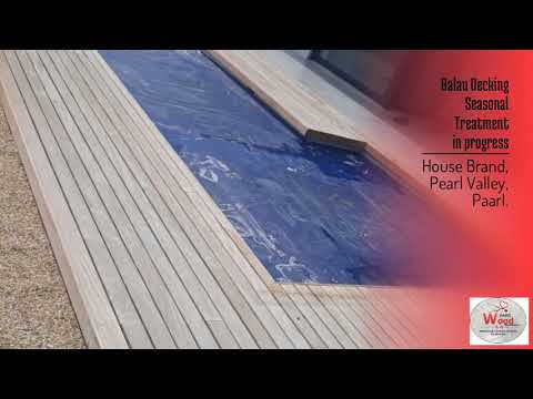 Balau Decking   Seasonal Treatment in progress