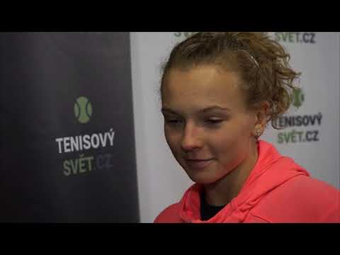 Kateřina Siniaková po porážce s Terezou Martincovou v semifinále MONETA Tenisové extraligy 2019