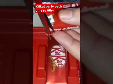 kitkat party pack only rs 60/- 🍫#kitkat #kitkatlover #viralvideo #rabiyarecipevlogs #trending