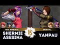 KOF XV SHERMIE ASESINA Shermie Athena Leona Vs YANPAU Whip Sylvie Athena Ranked Match 06 25