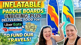 We bought $99 Paddle Boards! Unboxing + Ubering With Us For The Night & How Much $ We Make