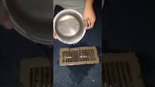 Guy pours water down trailer vent c: