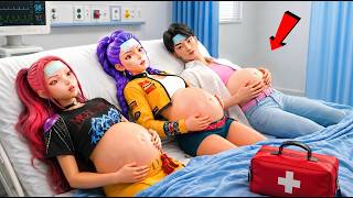 KPOP DEMON HUNTERS RUMI JINU ZOEY MIRA GRÁVIDAS NA VIDA REAL! Todos os bebê estão doentes