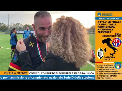 #CRS COPPA italia d'ECCELLENZA, Carbonia-Atletico Uri 1-0