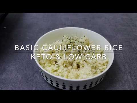 How to Make Basic Cauliflower Rice Recipe - ONLY 5g carbs - Keto, Low Carb, Paleo, Vegan
