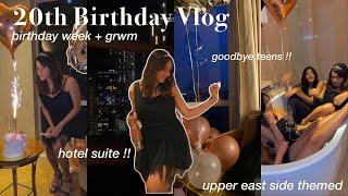 MY 20TH BIRTHDAY VLOG *upper east side themed* || Suites, Grwm & More !!