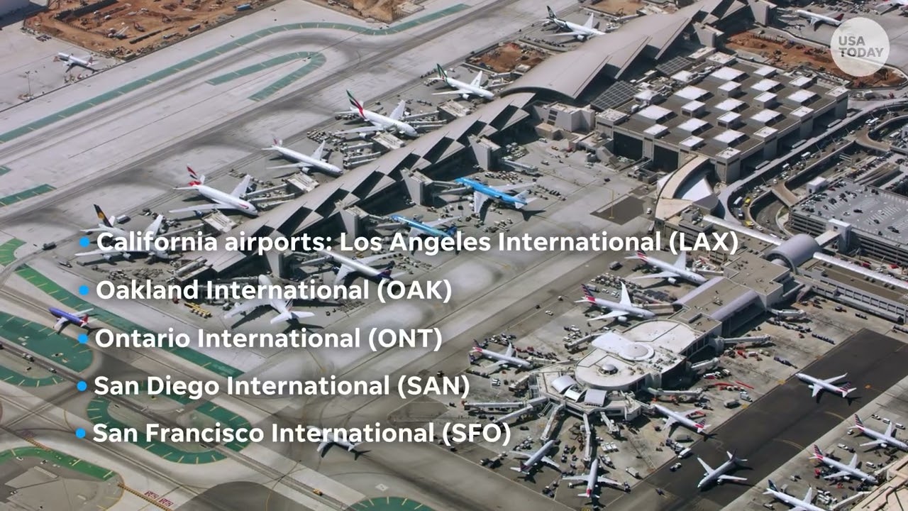 Which airports are being affected by the shutdown?