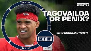 Michael Penix Jr. 🆚 Tua Tagovailoa: Which QB gives the Falcons a better chance to win! 🤨 | Get Up