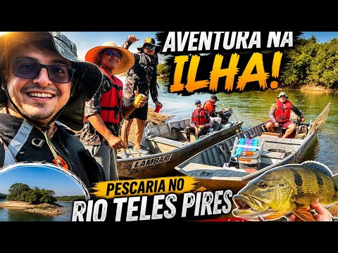 ILHA DA PEDRA E PESCARIA NO RIO TELES PIRES EM CARLINDA MATO GROSSO 
