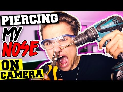 PIERCING MY NOSE ON CAMERA!