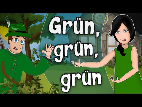 Grün, grün, grün sind alle meine Kleider 💚 Kinderlieder zum Mitsingen • Kinderliedergarten