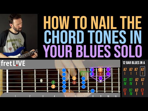 How to NAIL the Tasty MAJOR THIRDS  in a 12 Bar BLUES SOLO! (chord tones) Guitar Lesson