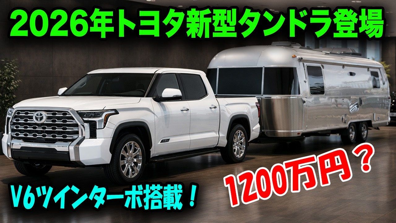 2026年トヨタ新型タンドラ登場、V6ツインターボ搭載！驚愕サイズと高級内装を両立！