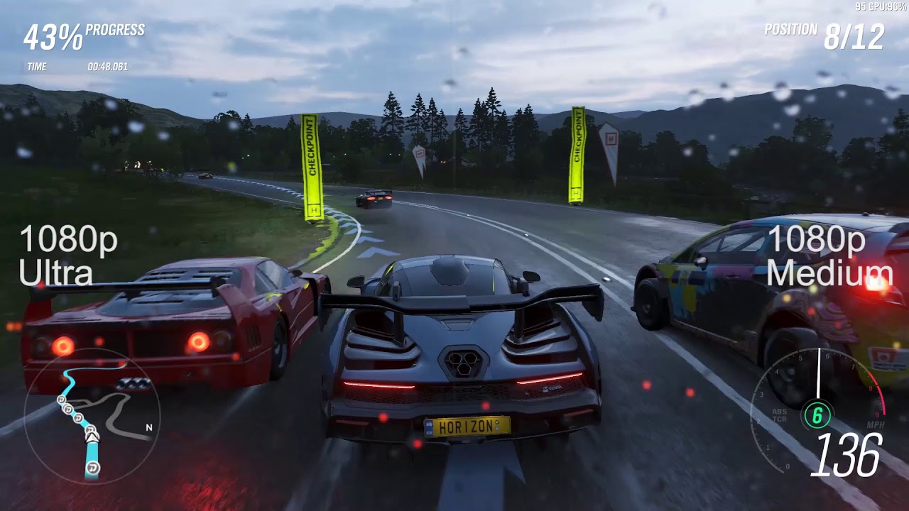 Forza Horizon 4 PC: ultra vs medium quality - YouTube