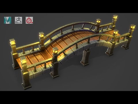 Making a stylized bridge with Autodesk Maya 2020, Zbrush, Substance Painter
