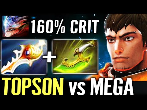 🔥 TOPSON Dragon Knight MID vs MEGA CREEPS — 160% Crit Swift Blink + Rapier WTF LVL4 Dragon Dota 2