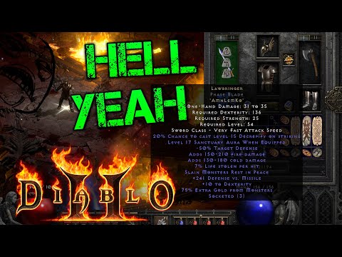 "LAWBRINGER" Sword is GODLY AF in Diablo 2 Resurrected!!