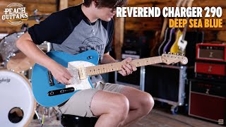 Video thumbnail for No Talking...Just Tones | Reverend Charger 290 - Deep Sea Blue by Peach Guitars